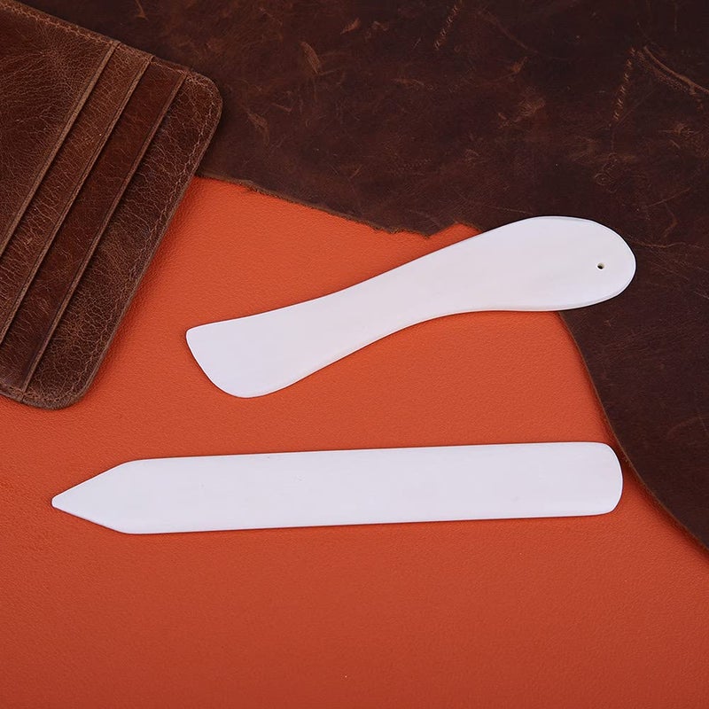 JUPEAN 8 PCS Bone Folder Tool, Plastic Bone Folder Paper Creaser Set Scoring Tool for Paper Crafts Book-Binding Card Making and Office Supplies for Diy Handmade Leather Burnishing Bookbinding Books Cards - Image 5